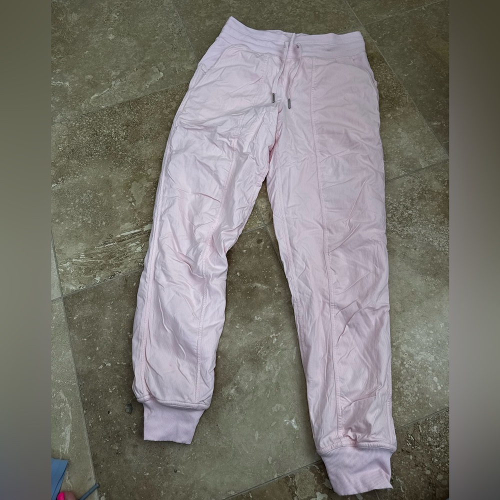 lululemon athletica Pastel Pink Ribbed Waistband Joggers